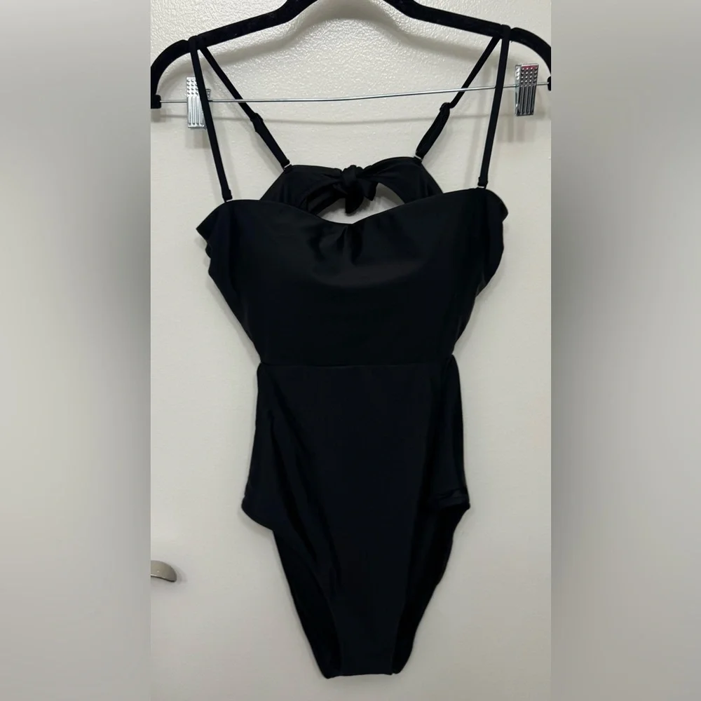 NWT J.Crew Cutout Tie Back One Piece Swimsuit | Stylish Designer Swimwear